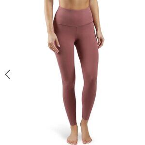 Yogalicious Lux Nude Tech High Rise Ankle Crop Legging Mauve Taupe